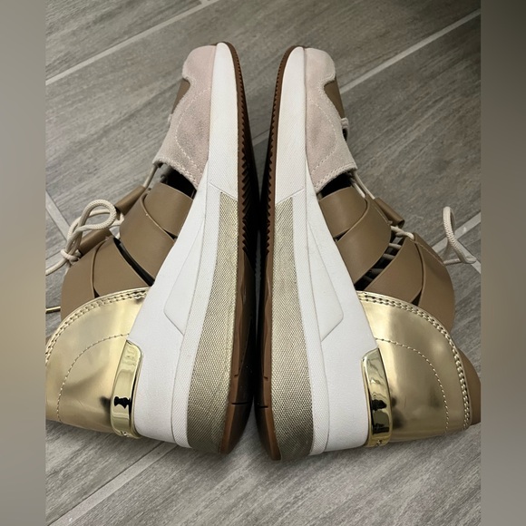 MICHAEL‎ KORS Beckett Ballerina Wedge Sneakers, gold beige - Picture 7 of 9
